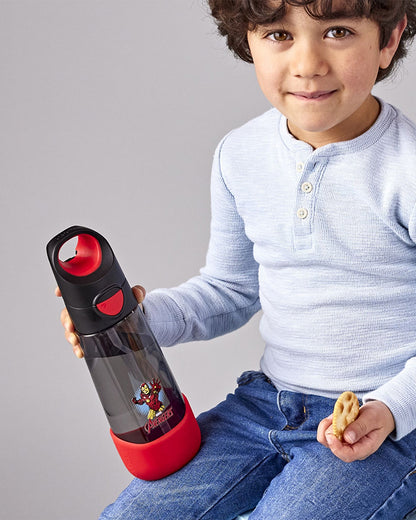 b.box Tritan Straw Sipper Bottle-Avengers-600 ml-36M+