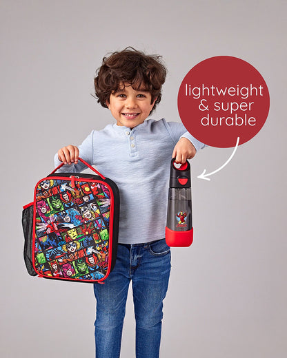 b.box Tritan Straw Sipper Bottle-Avengers-600 ml-36M+