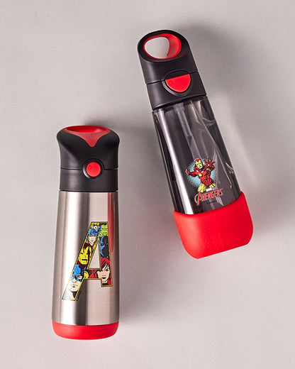 b.box Tritan Straw Sipper Bottle-Avengers-600 ml-36M+