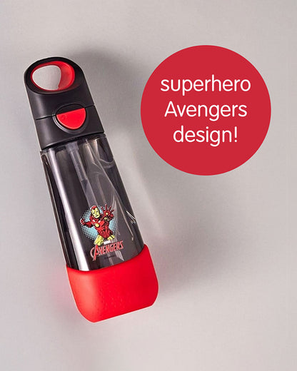 b.box Tritan Straw Sipper Bottle-Avengers-600 ml-36M+