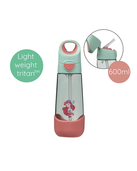 b.box Tritan Straw Sipper Bottle-The Little Mermaid-600 ml-36M+
