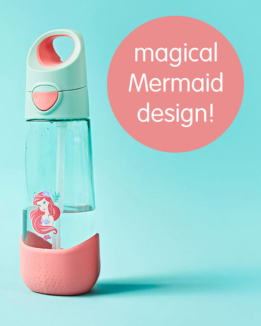 b.box Tritan Straw Sipper Bottle-The Little Mermaid-600 ml-36M+