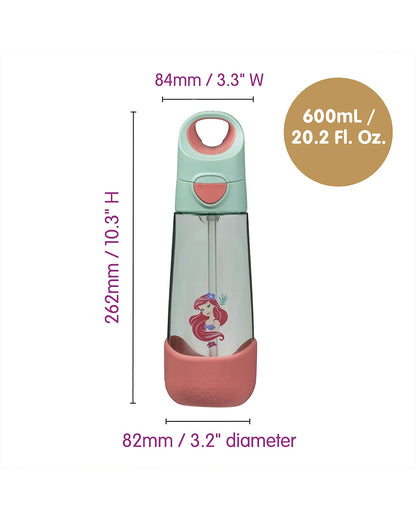 b.box Tritan Straw Sipper Bottle-The Little Mermaid-600 ml-36M+