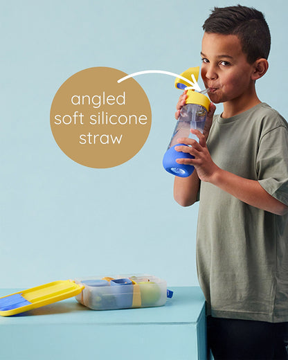 b.box Tritan Straw Sipper Bottle-Spidey-600 ml-36M+