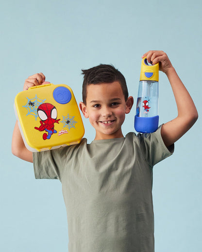 b.box School Essentials Kit-Mini Lunch Box(1000ml)-Tritan Straw Sipper(650ml)-Spidey-3Y+
