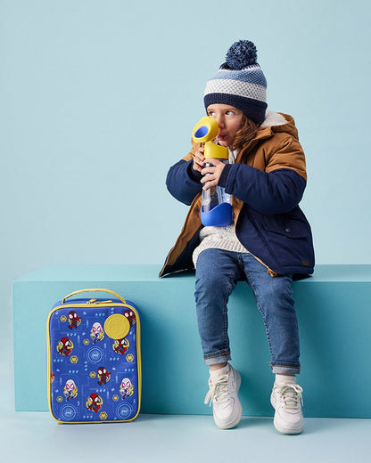 b.box School Essentials Kit-Mini Lunch Box(1000ml)-Tritan Straw Sipper(650ml)-Spidey-3Y+