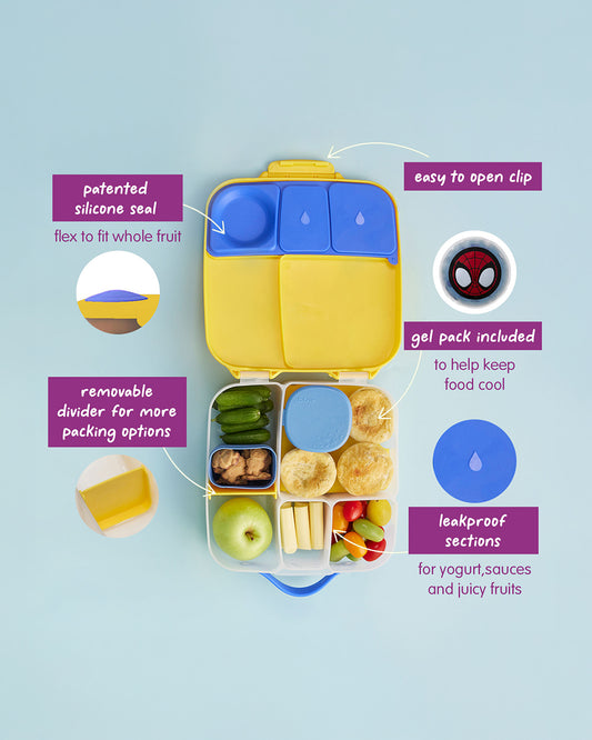 b.box Leakproof Lunchbox-Flexi Fruit Holder-Spidey-2 L-36M+