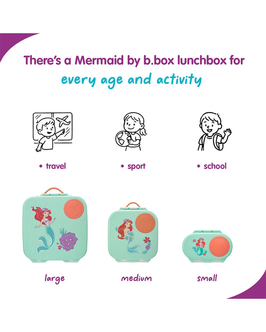 b.box Leakproof Lunchbox-Flexi Fruit Holder-The Little Mermaid-2 L-36M+