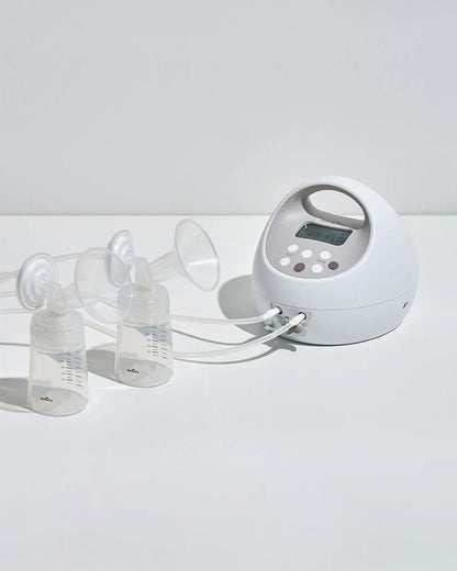 Spectra S1 Pro Double Electric Breast Pump-With Hospital Grade Adjustable Suction-Massage & Expression Modes-With Backflow Protection-Low Noise & Nightlight-Rechargeable Battery-30 Min Auto Power Off