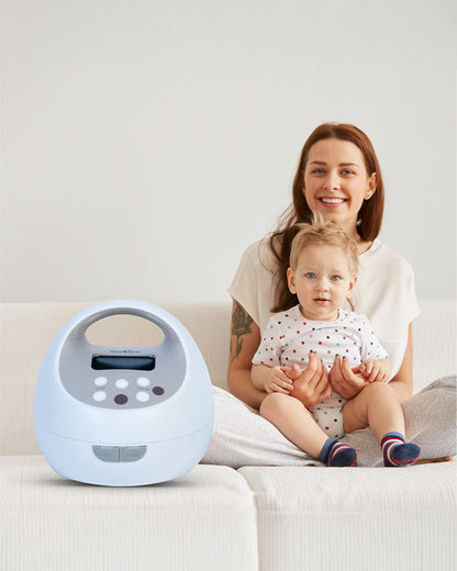 Spectra S1 Pro Double Electric Breast Pump-With Hospital Grade Adjustable Suction-Massage & Expression Modes-With Backflow Protection-Low Noise & Nightlight-Rechargeable Battery-30 Min Auto Power Off