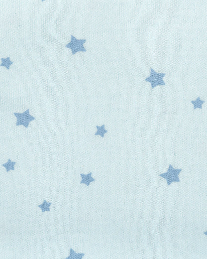 BeeLittle Blue Dino Velcro Nappy-Organic Cotton-Washable & Reusable-0 to 3M-Pack of 3