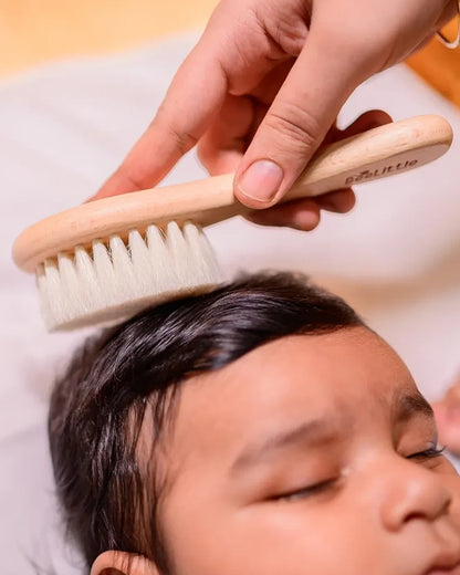 BeeLittle Premium Baby Wooden Brush & Comb Set-With Natural Soft Bristles & Round Edges