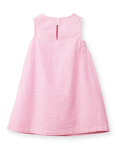 BeeLittle Pink Frock-Striped-Cotton-For Infants