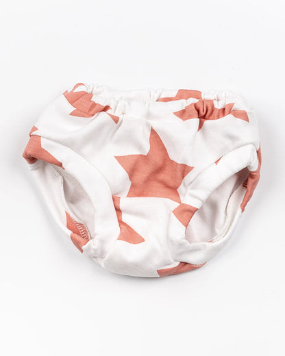 BeeLittle White & Red Briefs-Giraffe Star-Organic Cotton-Pack of 3-For Infants
