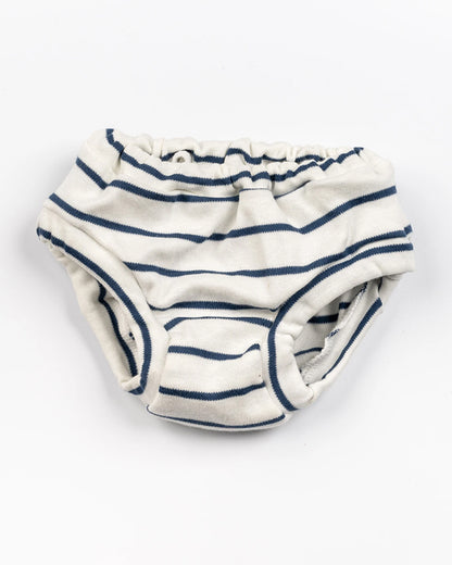 BeeLittle Off White & Light Blue Briefs-Road Trip-Organic Cotton-Pack of 3-For Infants