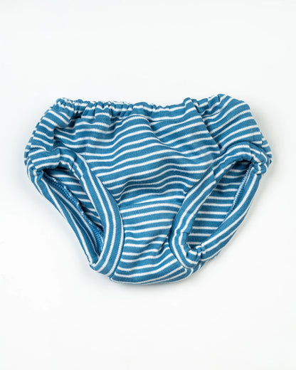 BeeLittle White & Blue Briefs-Tractor-Organic Cotton-Pack of 3-For Infants