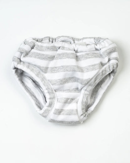 BeeLittle White & Blue Briefs-Tractor-Organic Cotton-Pack of 3-For Infants