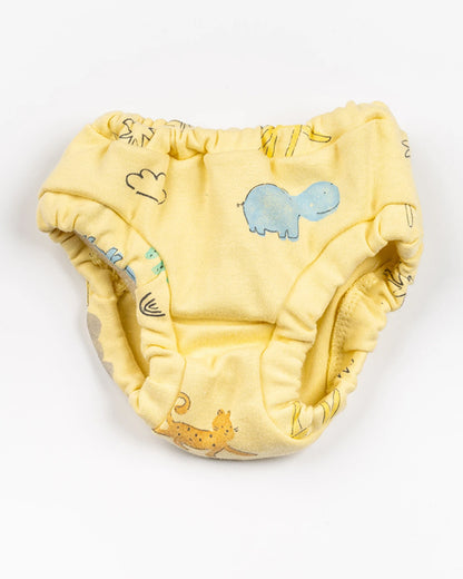 BeeLittle Multicolor Briefs-Hippo Bird-Organic Cotton-Pack of 3-For Infants