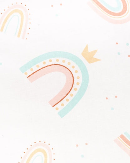 BeeLittle Baby Gadda Set-With Mosquito Net-Organic Cotton-Multicolor-New Rainbow-For Infants