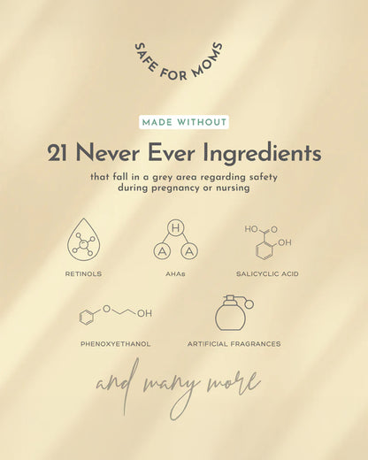 Orimii No-Retional Facial Serum (30ml), Overnight Reset Facial Mask (100ml) & SPF 50+ Mineral Sunscreen (50ml)-Pregnancy & Breastfeeding Safe