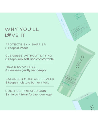 Orimii pH Balance Gentle Face Wash-For Acne Control-100% Soap-Free-Pregnancy Safe