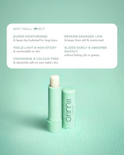 Orimii Moisturising Lip Balm-With Shea Butter & Vitamin E-Lip Hydration & Repair-Pregnancy & Breastfeeding Safe