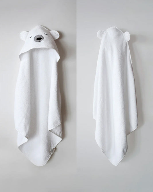 Masilo Hooded Baby Bath Towel-100% Bath Towelling Cotton-Polar Bear