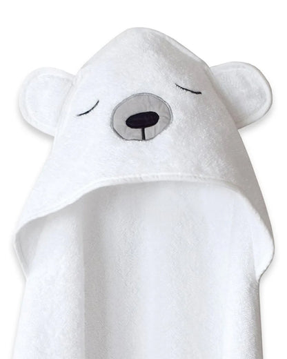 Masilo Hooded Baby Bath Towel-100% Bath Towelling Cotton-Polar Bear