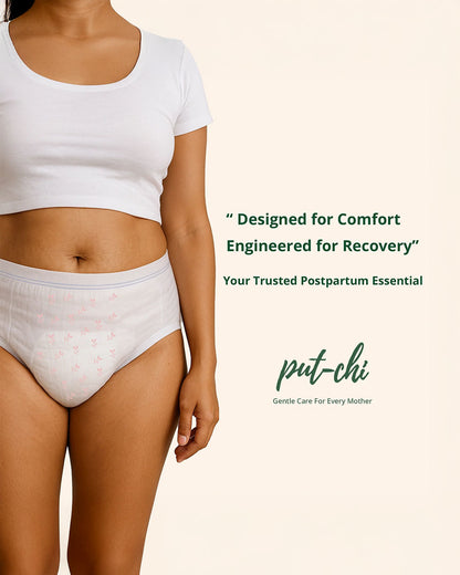 Putchi Disposable Maternity Panty Pad-For Postpartum Recovery-Leak Proof-Day & Night Protection-Pack of 3
