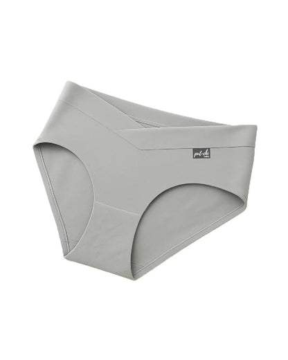 Putchi V-Band Comfort-Fit Bamboo Maternity Panty-Seamless-Pregnancy & Post Delivery-Limestone Grey