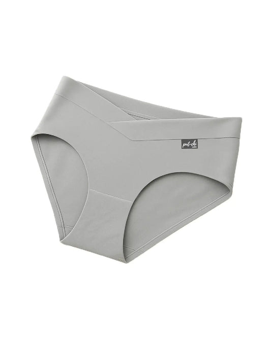 Putchi V-Band Comfort-Fit Bamboo Maternity Panty-Seamless-Pregnancy & Post Delivery-Limestone Grey
