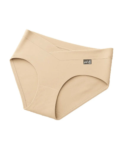Putchi V-Band Comfort-Fit Bamboo Maternity Panty-Seamless-Pregnancy & Post Delivery-Winter Beige