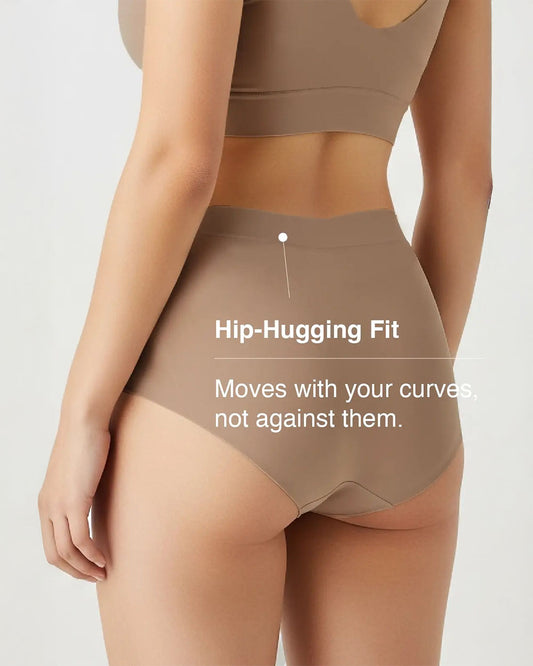 Putchi V-Band Comfort-Fit Bamboo Maternity Panty-Seamless-Pregnancy & Post Delivery-Caribou Brown