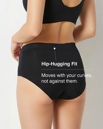 Putchi V-Band Comfort-Fit Bamboo Maternity Panty-Seamless-Pregnancy & Post Delivery-Jet Black