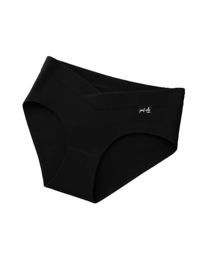 Putchi V-Band Comfort-Fit Bamboo Maternity Panty-Seamless-Pregnancy & Post Delivery-Jet Black