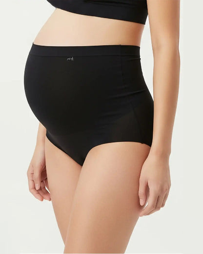 Putchi Maternity Bump Support Bamboo Panty-Over the Belly-For Pregnancy-Jet Black