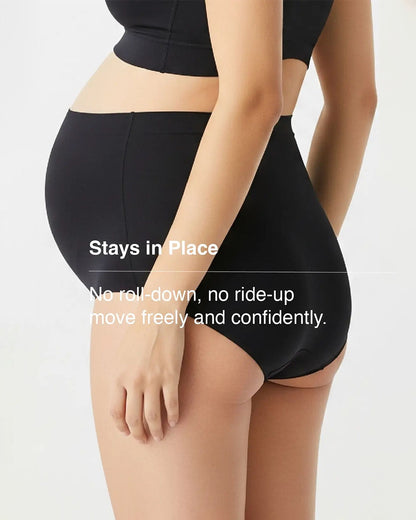 Putchi Maternity Bump Support Bamboo Panty-Over the Belly-For Pregnancy-Jet Black