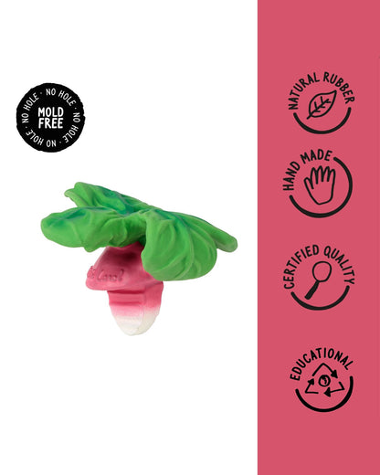 Oli & Carol Ramonita The Radish-Natural Rubber Teether-Easy Grip-0M+