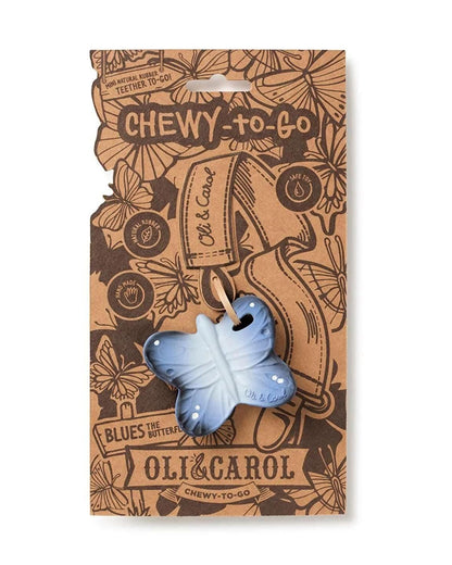 Oli & Carol Blues The Butterfly-Natural Rubber Teether-Easy Grip-0M+