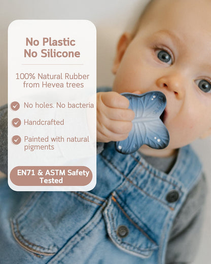 Oli & Carol Blues The Butterfly-Natural Rubber Teether-Easy Grip-0M+