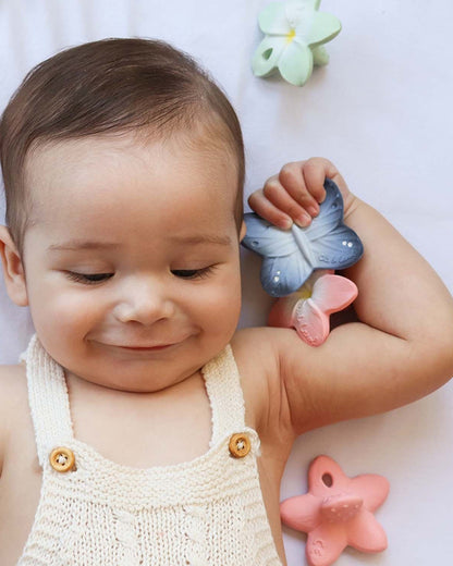 Oli & Carol Blues The Butterfly-Natural Rubber Teether-Easy Grip-0M+