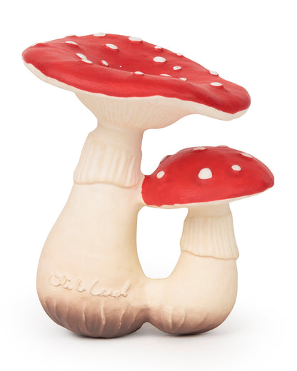 Oli & Carol The Mushroom-Natural Rubber Teether-Easy Grip-0M+