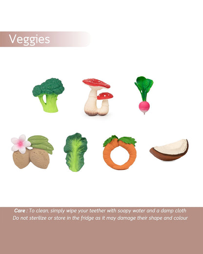 Oli & Carol The Mushroom-Natural Rubber Teether-Easy Grip-0M+
