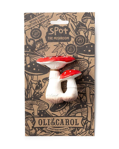 Oli & Carol The Mushroom-Natural Rubber Teether-Easy Grip-0M+