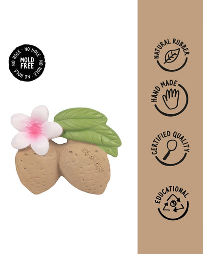 Oli & Carol Aly The Almond-Natural Rubber Teether-Easy Grip-0M+