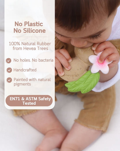 Oli & Carol Aly The Almond-Natural Rubber Teether-Easy Grip-0M+