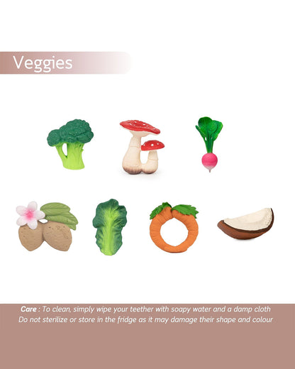 Oli & Carol Aly The Almond-Natural Rubber Teether-Easy Grip-0M+