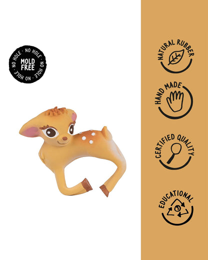 Oli & Carol Olive The Deer-Natural Rubber Teether-Easy Grip-0M+