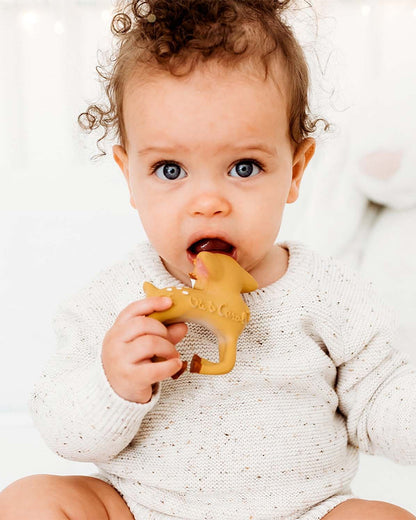 Oli & Carol Olive The Deer-Natural Rubber Teether-Easy Grip-0M+