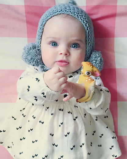 Oli & Carol Olive The Deer-Natural Rubber Teether-Easy Grip-0M+
